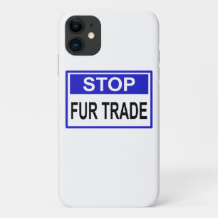 Case-Mate iPhone Case Stop Fur Trade Panneau bleu