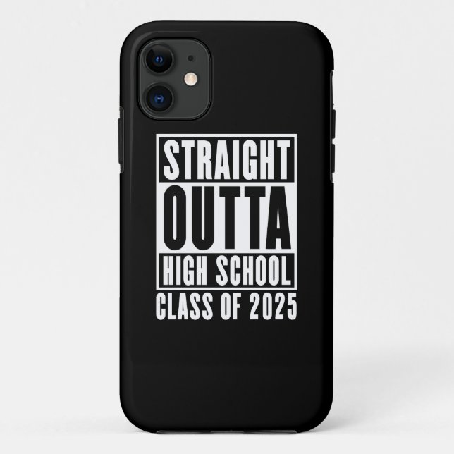 Coques Case-Mate iPhone Straight Outta High School Class de 2025 (Dos)
