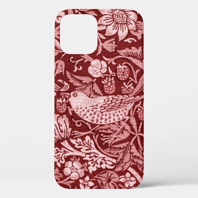 Coques Case-Mate iPhone Strawberry Thief Maroon, William Morris (Verso)