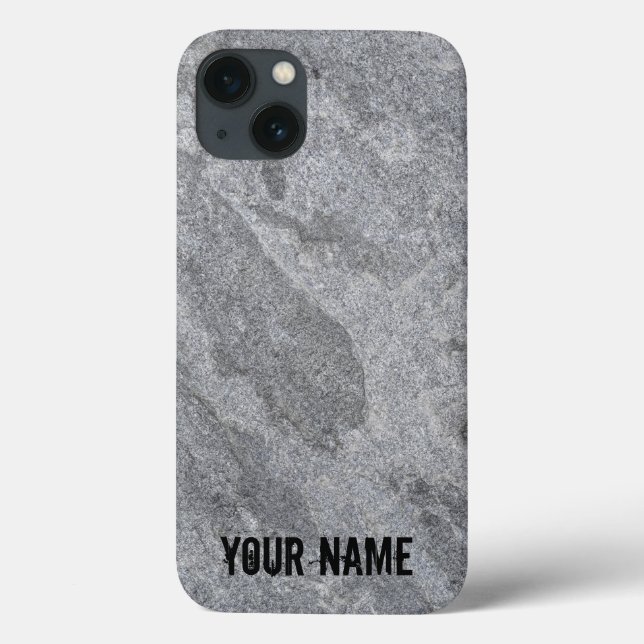 Coques Case-Mate iPhone Structure en granit en pierre grès gris (Verso)