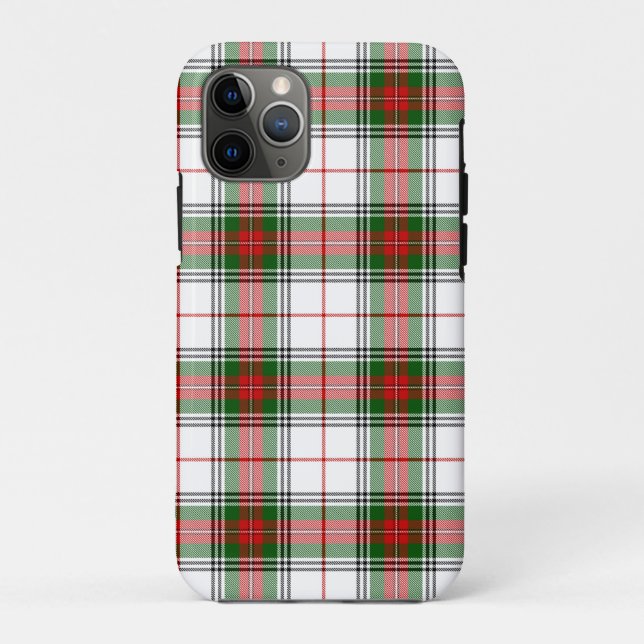 Coques Case-Mate iPhone Stuart / Stewart tartan blanc rouge vert plaid (Dos)
