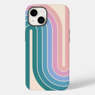 Coque Pour iPhone 14 Style 1970s Arched Stripes Motif géométrique
