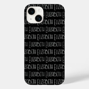 Coque Pour iPhone 14 Style Art Déco personnalisé Texte personnalisé