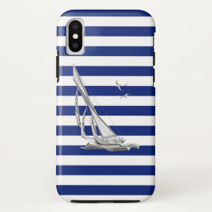 Case-Mate iPhone Case Style Chrome voile sur les bandes marines