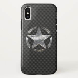 Case-Mate iPhone Case Style de fibre de carbone Vintage Star Stencil