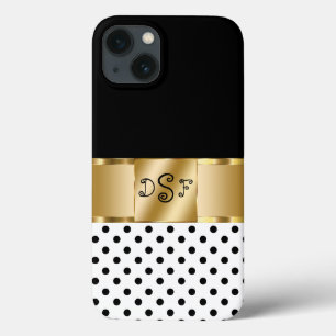 iPhone 13 Coque Style de monogramme élégant