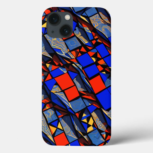 Coques Case-Mate iPhone Style de vitrail abstrait  (Verso)