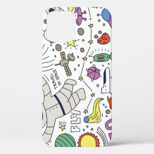 Case-Mate iPhone Case Style Doodle, illustration du thème spatial.