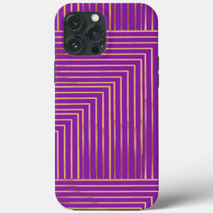 Case-Mate iPhone Case Style Gold et violet Stripes motif chic