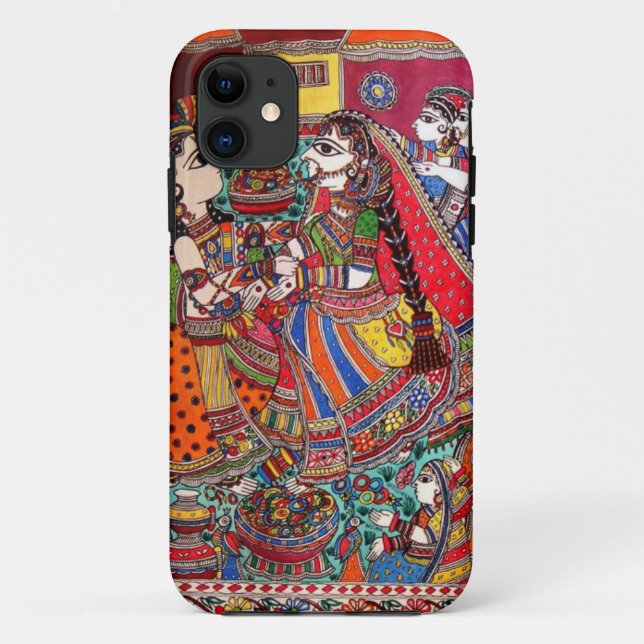 COQUES Case-Mate iPhone STYLE INDOU D'ART DES DIEUX MADHUBANI DE RADHA (Dos)