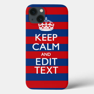 Etui iPhone Case-Mate Stylé KEEP CALM et votre texte sur les bandes
