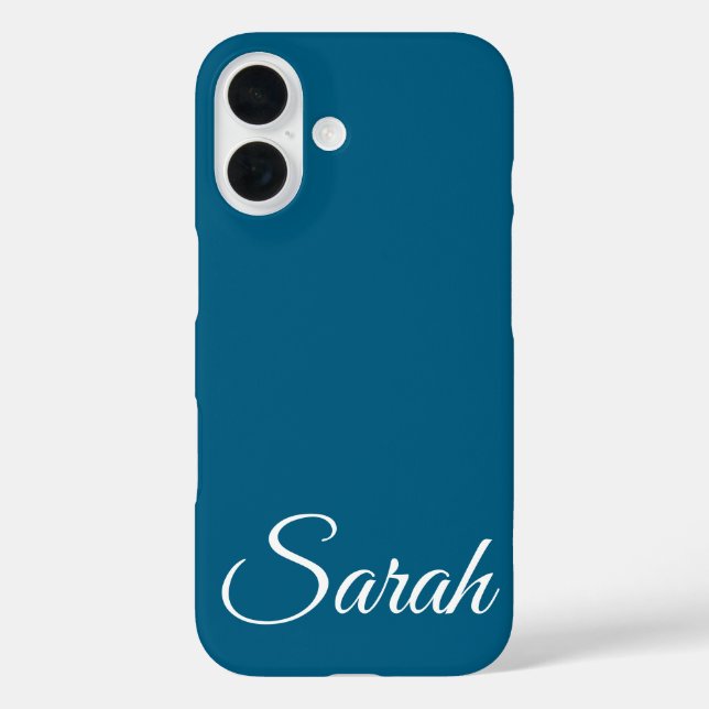 Coques Case-Mate iPhone Style moderne classique Customisé Nom Ocean Blue (Verso)