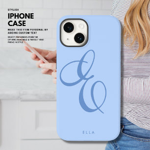 Coque Pour iPhone 14 Style moderne élégant Nom de script bleu