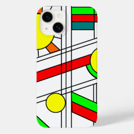 Coque Pour iPhone 14 Style moderne en verre de trait