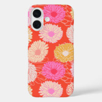 Style Retro Dahlia motifs floraux rouge rose