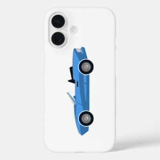 Coques iPhone 16 Stylisé voiture de sport convertible