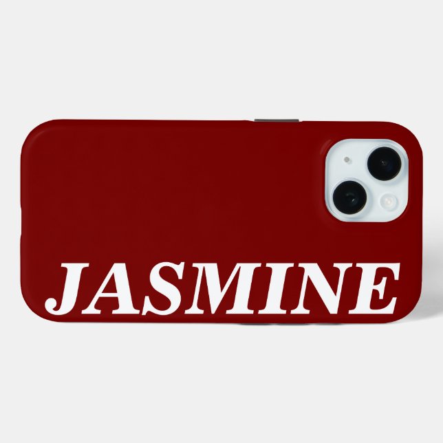 COQUES Case-Mate iPhone STYLISH MODERN CUSTOM NAME SOLID CHERRY RED COLOUR (Verso (horizontal))