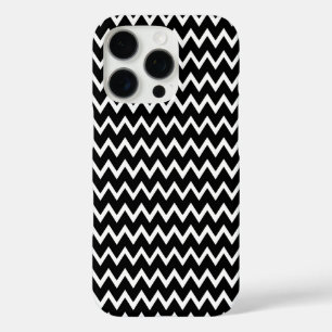 Coques iPhone 16 Pro Styliste Chevron noir et blanc