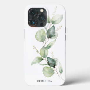 Case-Mate iPhone Case Succulent de verdure de script de eucalyptus flora