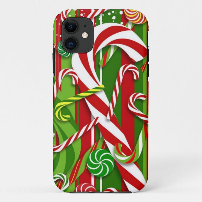 Coques Case-Mate iPhone Sucre de canne Noël (Dos)