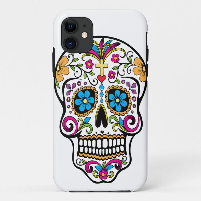 Coques Case-Mate iPhone Sucrerie blanche de crâne pour l'iphone 5 (Dos)