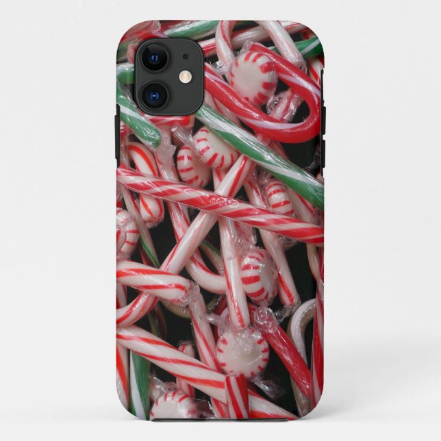 Coques Case-Mate iPhone Sucres de canne et menthe de Noël (Dos)