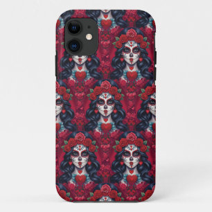 Case-Mate iPhone Case Sugar Skull Art - Enchantant Art de maquillage du