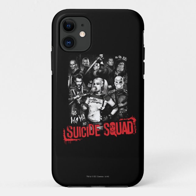 Coques Case-Mate iPhone Suicide Squad | Grunge Group Photo (Dos)