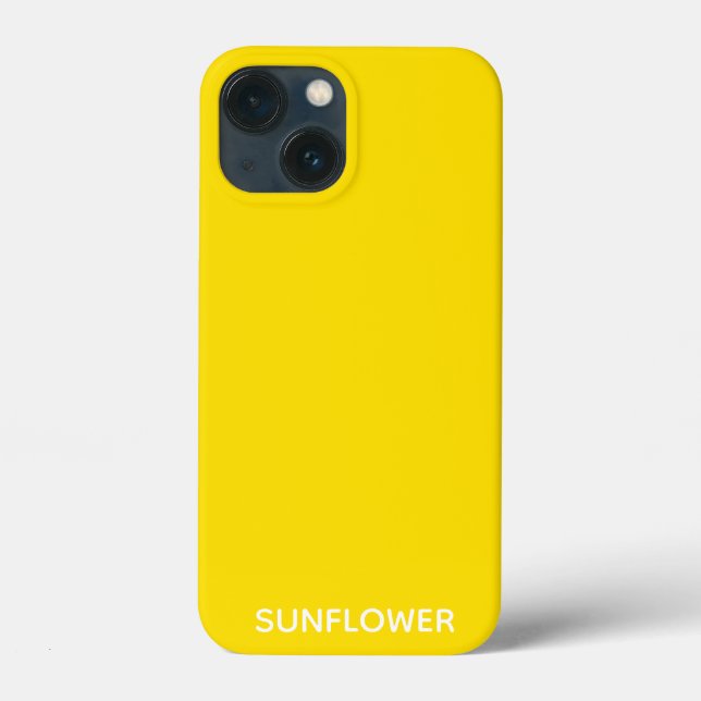 Coques Case-Mate iPhone Sunflower jaune Nom de la couleur (Verso)