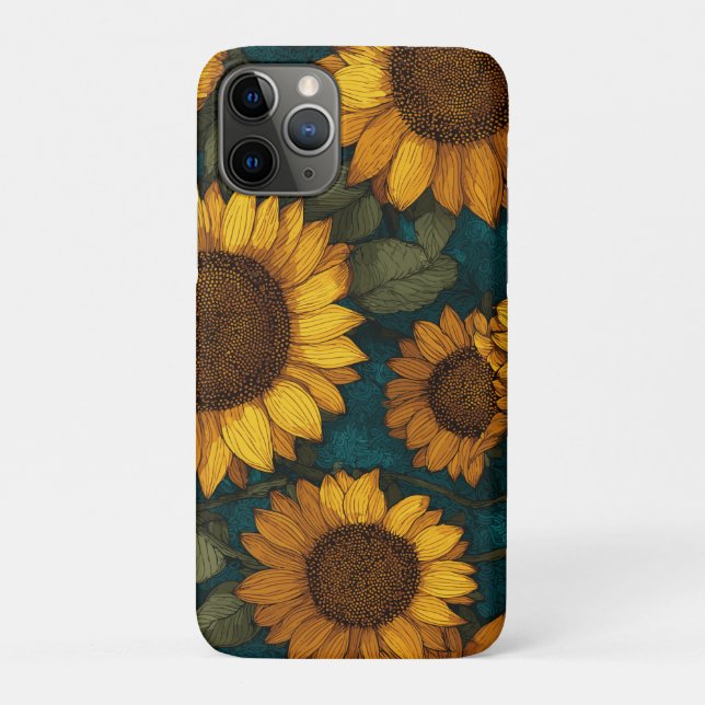 Coques Case-Mate iPhone Sunflower Pattern – Summer Floral (Dos)