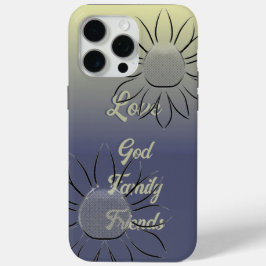 Coque iPhone 15 Pro Max Sunflowers & Daisies Aimer Dieu Famille amis Ombre