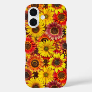 Coques iPhone 16 Sunflowers Motif sans couture