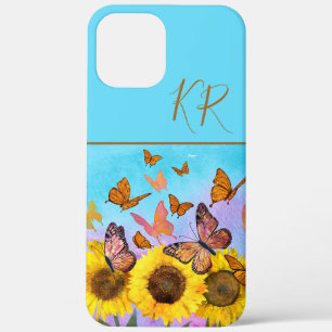 Case-Mate iPhone Case Sunflowers Papillons Motif Initiales monogrammes