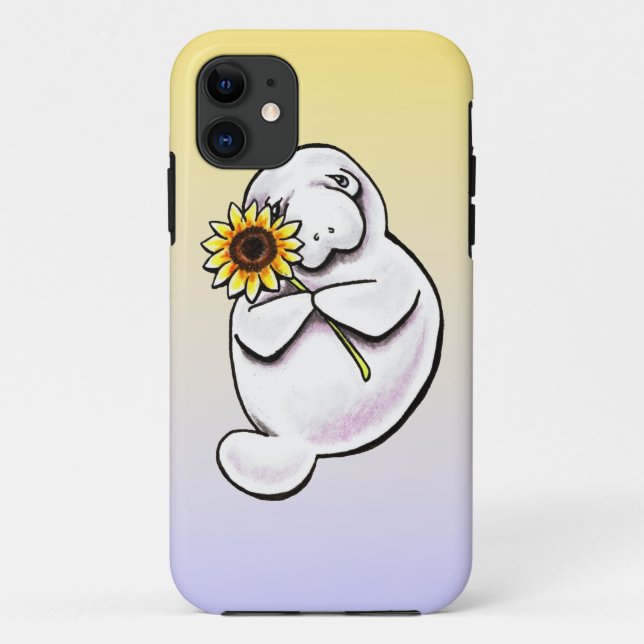 Coques Case-Mate iPhone Sunny Manatee Off-Leash Art™ (Dos)