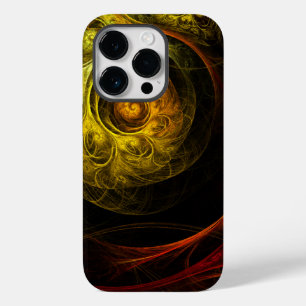 Coque Pour iPhone 14 Pro Sunrise Floral Red Abstrait Art
