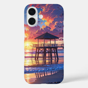 Coques iPhone 16 Sunset Beach Calme