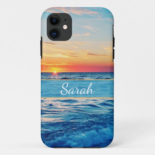 Coques Case-Mate iPhone Sunset Beach personnalisé Sunrise (Dos)