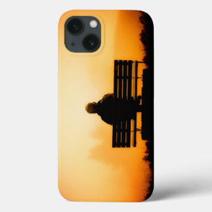 Coques Pour iPhone Sunset Scene avec Man on Bench