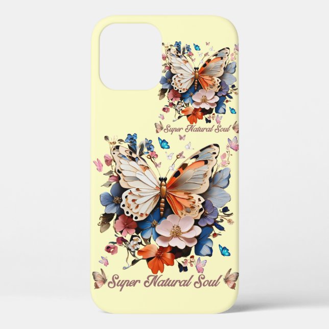 Coques Case-Mate iPhone Super Âme Naturelle : Jardin des Papillons (Verso)
