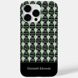 Coque Pour Pour iPhone 14 Pro Max Super moderne vert et Motif noir