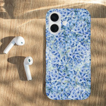 Superbes hydrangées bleues - motif floral