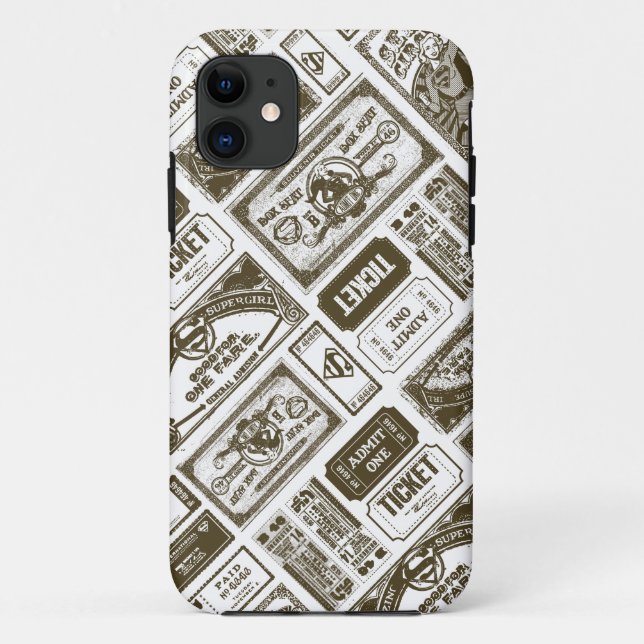 Coques Case-Mate iPhone Supergirl Admettre un Motif Brown (Dos)