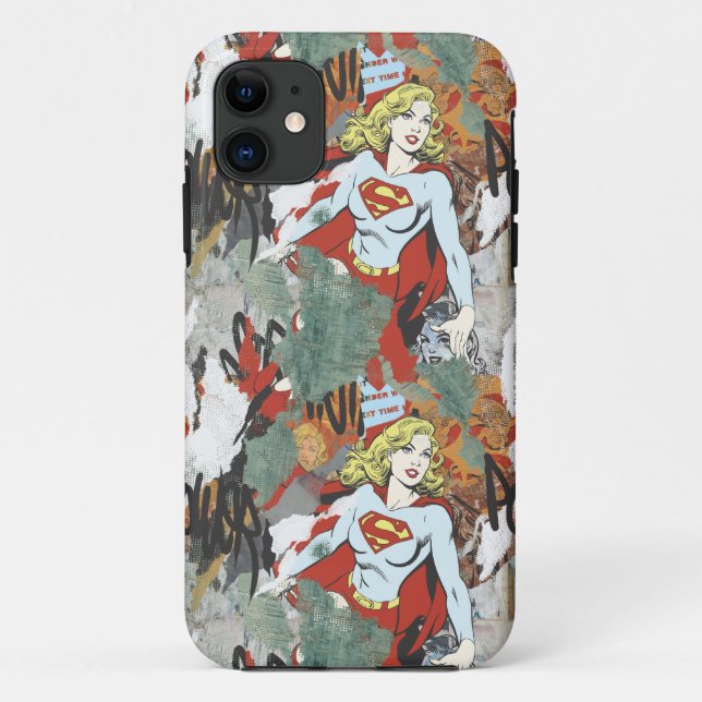 Coques Case-Mate iPhone Supergirl Comic Capers Pattern 8 (Dos)