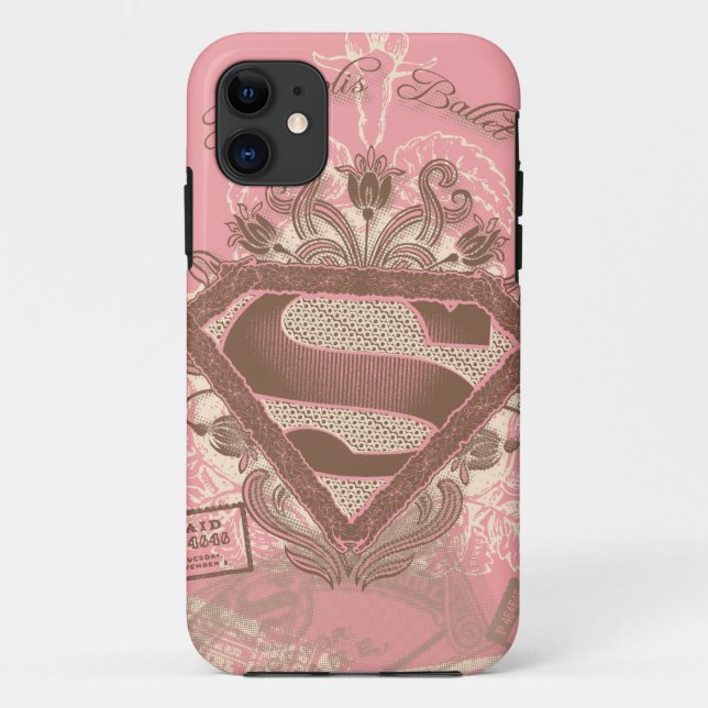 Coques Case-Mate iPhone Supergirl Metropolis Ballet rose (Dos)