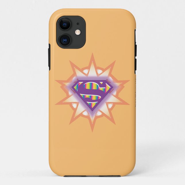 Coques Case-Mate iPhone Supergirl Orange Starburst (Dos)