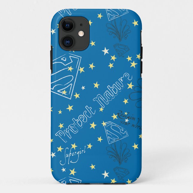 Coques Case-Mate iPhone Supergirl Protect Nature Motif (Dos)