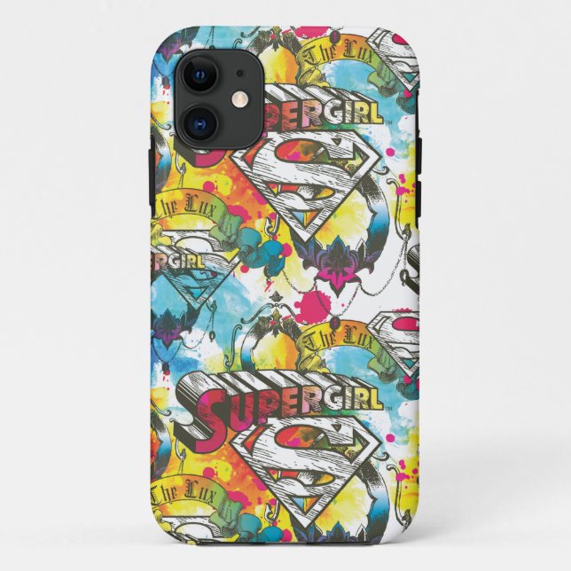 Coques Case-Mate iPhone Supergirl The Lux Pattern (Dos)