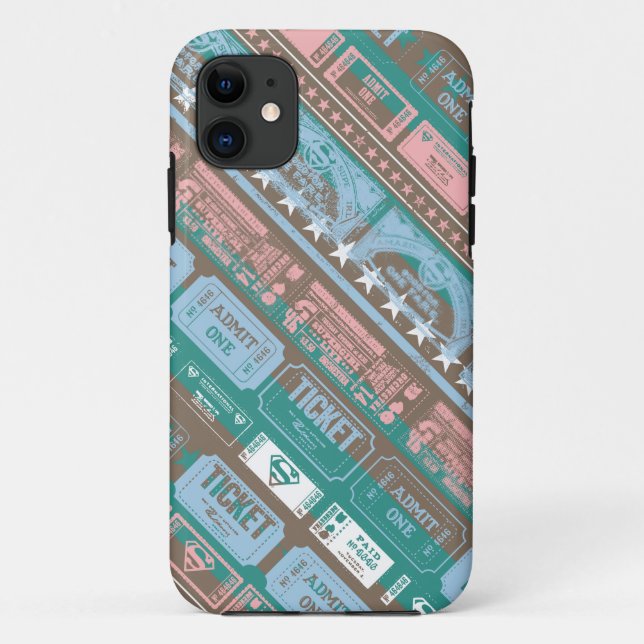 Coques Case-Mate iPhone Supergirl Ticket Motif bleu (Dos)