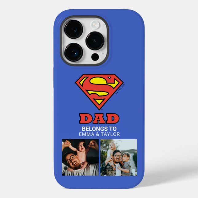 Coques Case-Mate iPhone Superman | "Ce Super Papa Appartient À" (Verso)