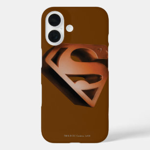 Coques iPhone 16 Superman S-Shield Logo Grainy 3D